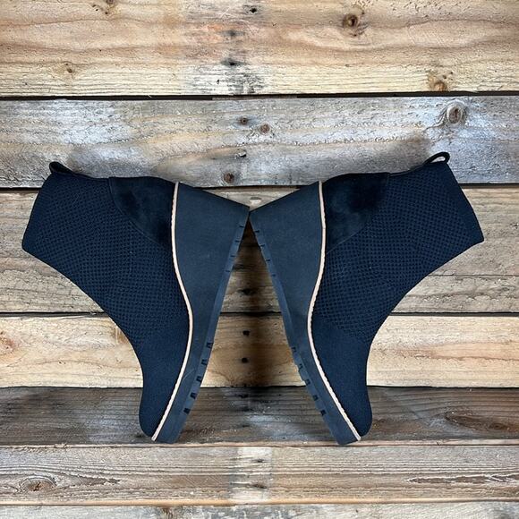 Eileen Fisher London Ankle Boots Knit Wedge - Black - 8.5 - NWOB - Picture 8 of 10